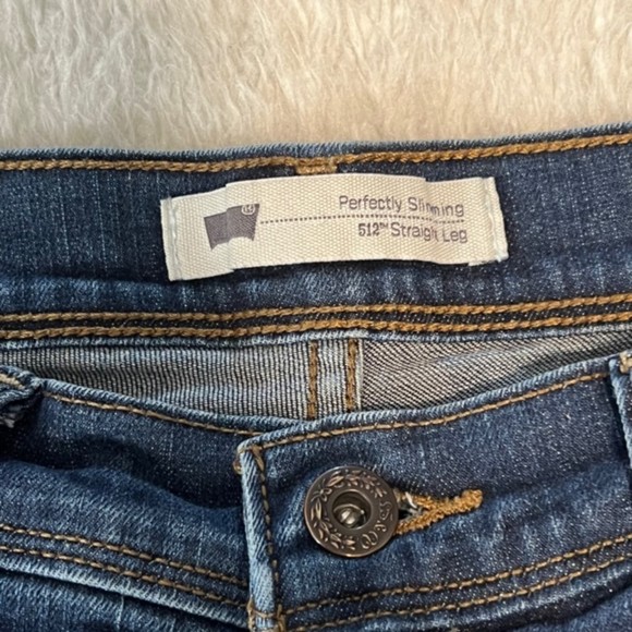 Levis 512 Womens Blue Denim Perfectly Slimming Cow Print Pocket Jeans Size 10L - Picture 6 of 12